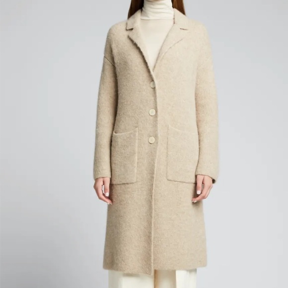 THEORY 
Melisandre Wool-Blend Coat - Beige - Picture 3 of 15